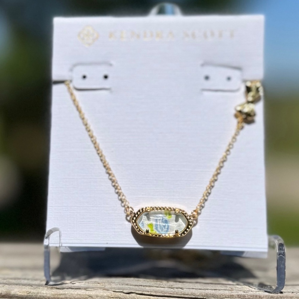 Kendra Scott x LoveShackFancy Gold Necklace with Clear Stone